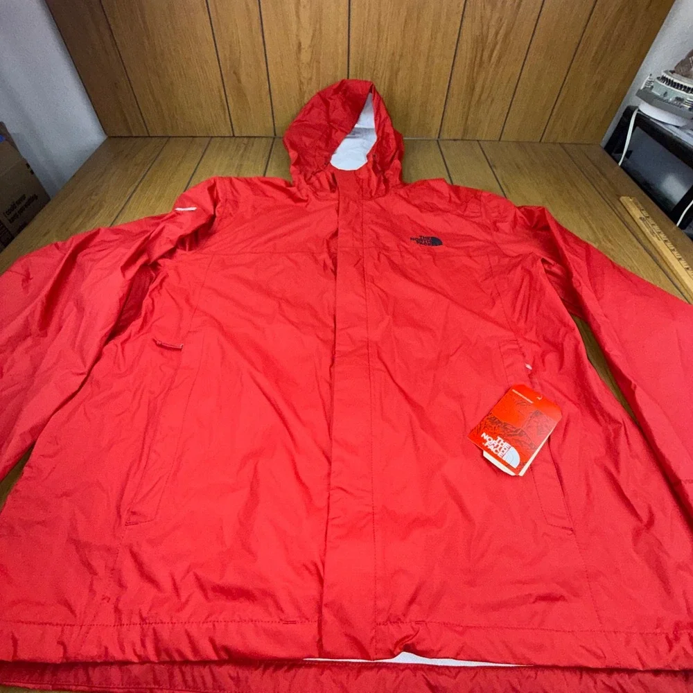 The North Face DryVent Rain Jacket Mens XXL Rage Red Waterproof Hooded NF0A3LH4